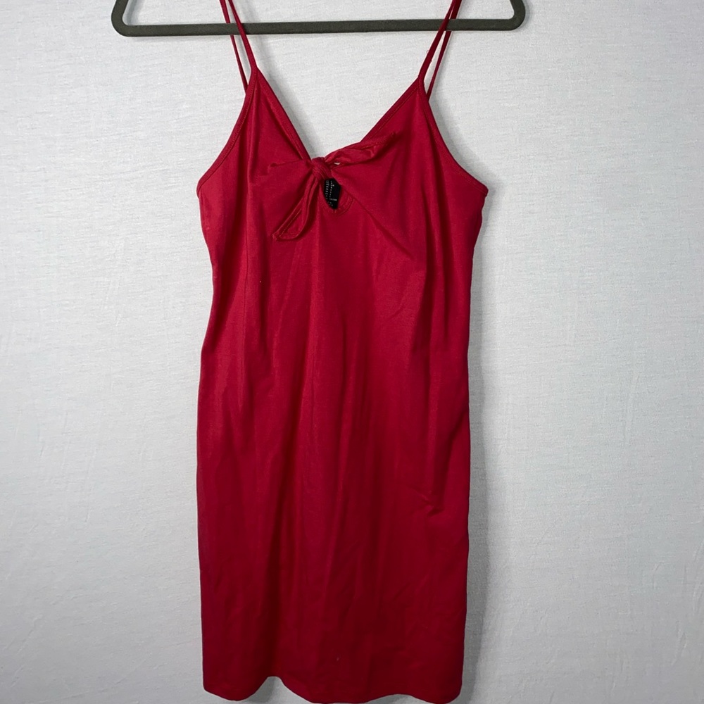 FOREVER 21 BODY CON RED MINI DRESS